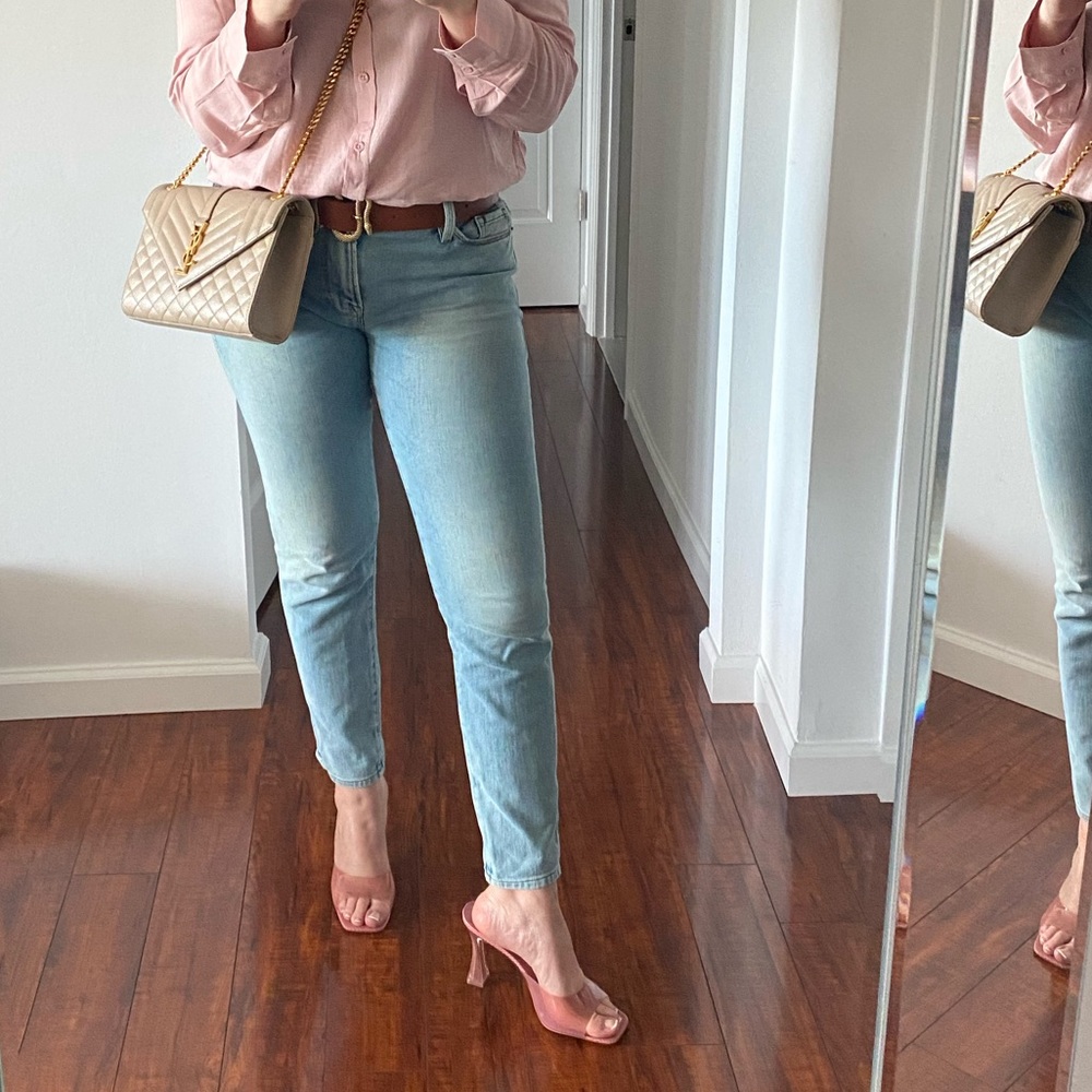 Frame Denim Light Blue Skinny Jeans